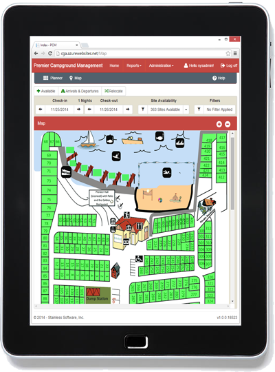 Map on tablet