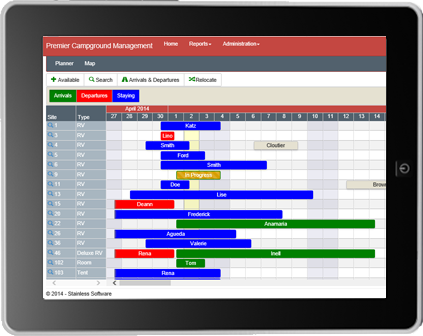 Planner on tablet